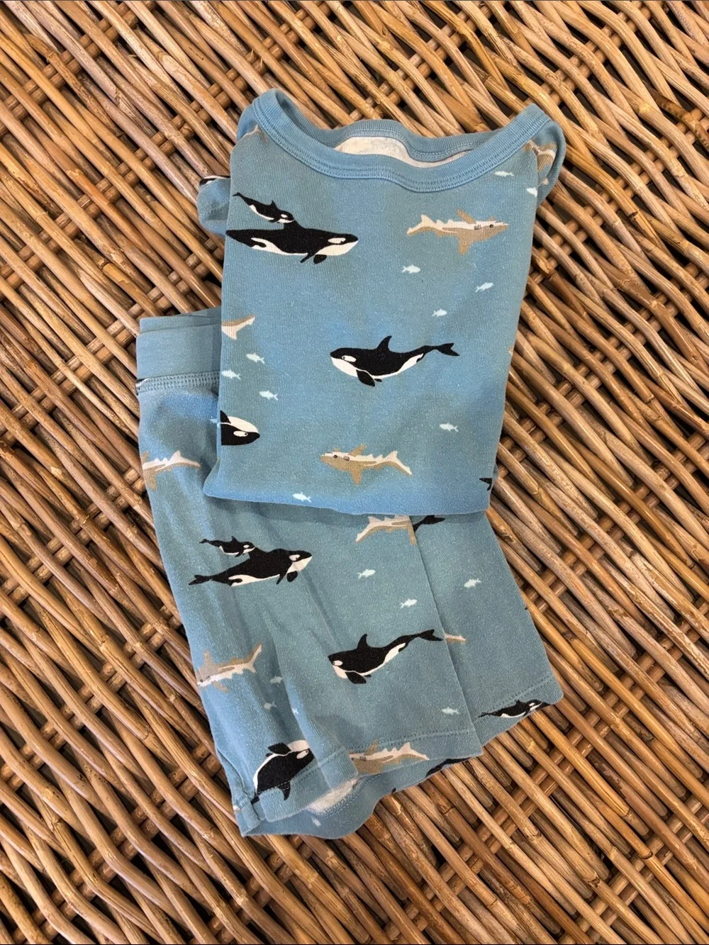 Crewcuts Blue Orca & Shark Short-Sleeve Pajama Set